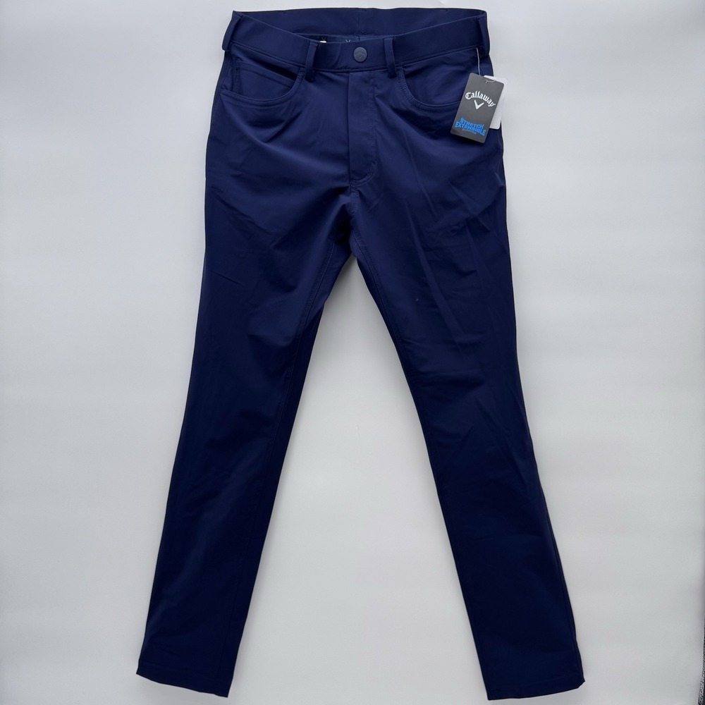 Callaway Performance Golf Pants Mens Size S 410 Peacoat Navy Blue Stretch NWT